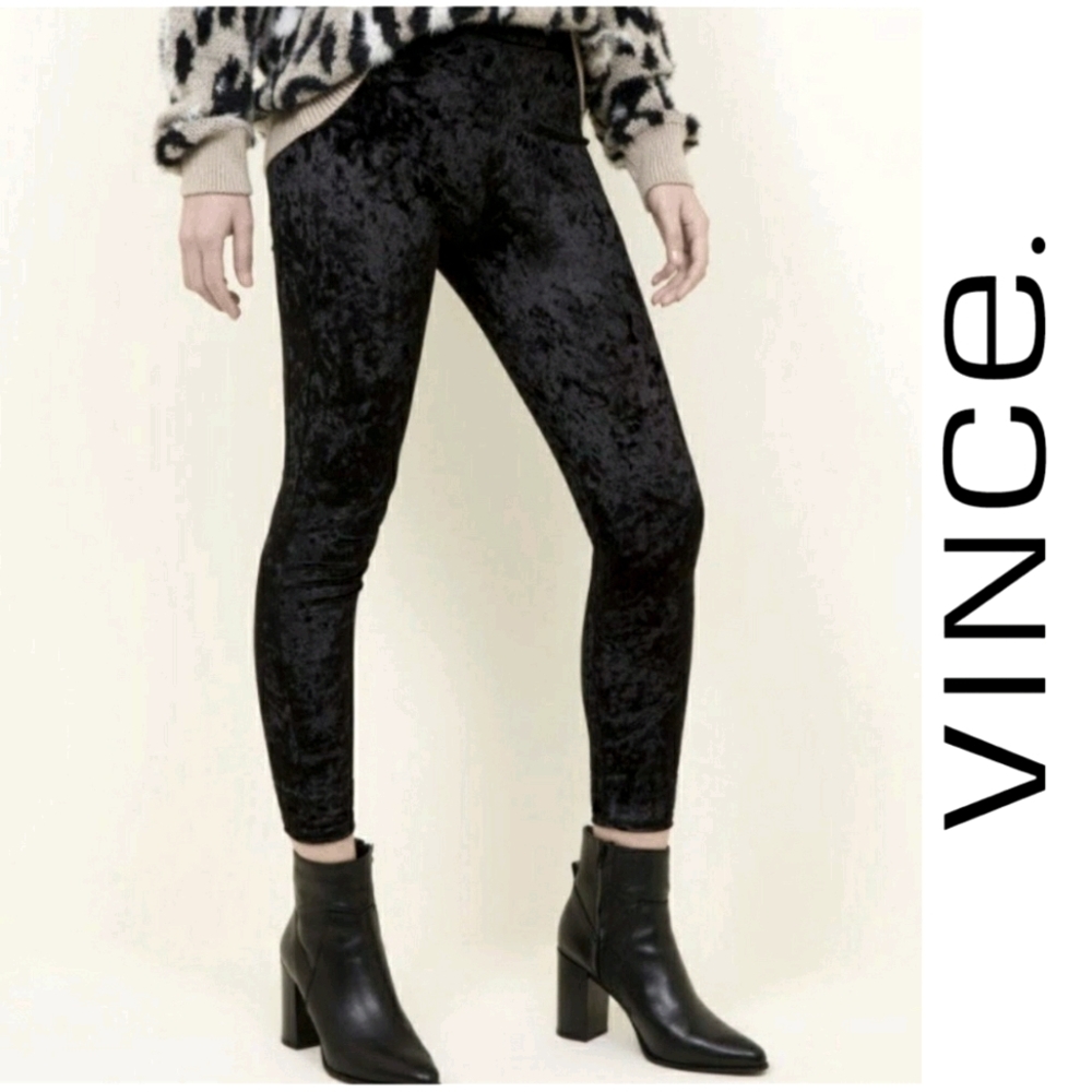 🎃🎃🎃Crushed velvet black leggings XS HALLOWEEN